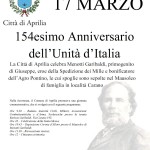 Menotti Garibaldi, la giornata commemorativa di Aprilia