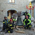 I vigili del fuoco di Latina ad Amatrice: recuperata la campana del museo civico