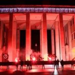 Blocco Studentesco: striscione e torce in Piazza del Popolo a Latina