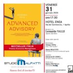 “Advanced Advisory”: presentazione del libro il 31 gennaio presso l’Hotel Enea.