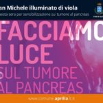 Lotta contro il Tumore al Pancreas: stasera San Michele illuminata di Viola.