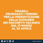 Pacchetti vacanza per disabili: fino al 30 aprile per presentare domanda.