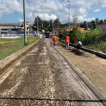 Aprilia, lavori di rifacimento del manto stradale in zona Campoleone.