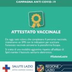 Regione Lazio, attestato vaccinale disponibile su piattaforma Escape.