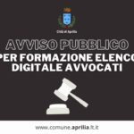 Aprilia: avviso pubblico per formazione elenco digitale avvocati.