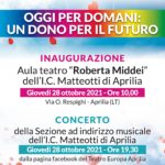 Domani all’I.C. Matteotti l’evento “Oggi per domani: un dono per il futuro.”