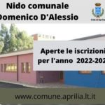Aprilia: aperte iscrizioni per il nido Domenico D’Alessio.