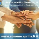 Aprilia: avviso pubblico Distretto Lt1, regolamento unico distrettuale.