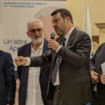 Ieri Matteo Salvini ad Aprilia con Lanfranco Principi.