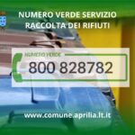 Aprilia: nuovo numero verde servizio raccolta rifiuti.