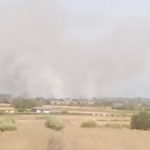 Torre del Padiglione ancora in Fiamme