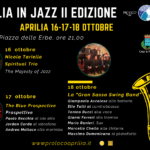 Aprilia in Jazz, dal 16 al 18 ottobre tre serate in Piazza delle Erbe